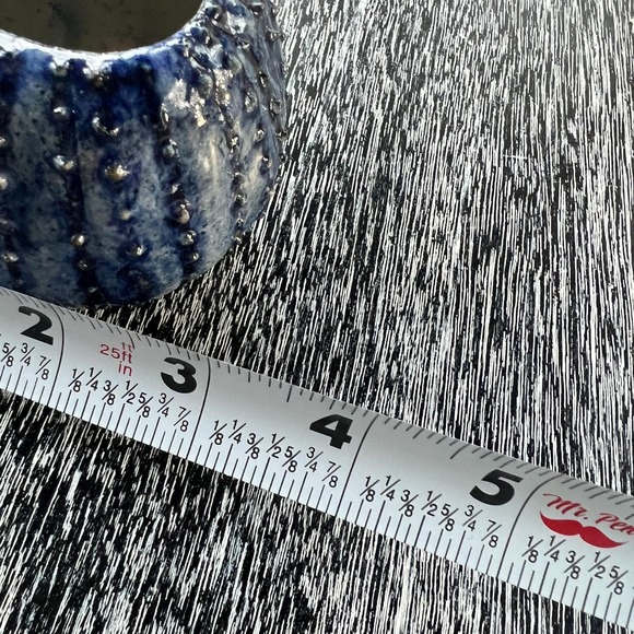 Handmade Sea Urchin pottery sugar bowl and spoon - Picture 4 of 5